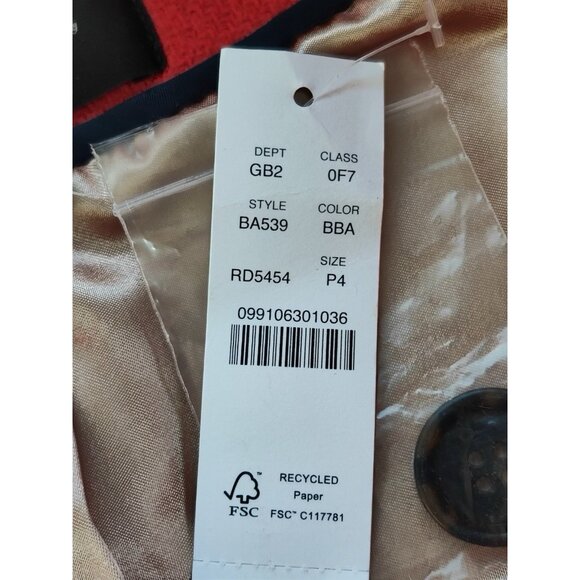 J.Crew Women's Villa Coat Nello Gori Salmon Italian Wool Size 4P US - Picture 4 of 11